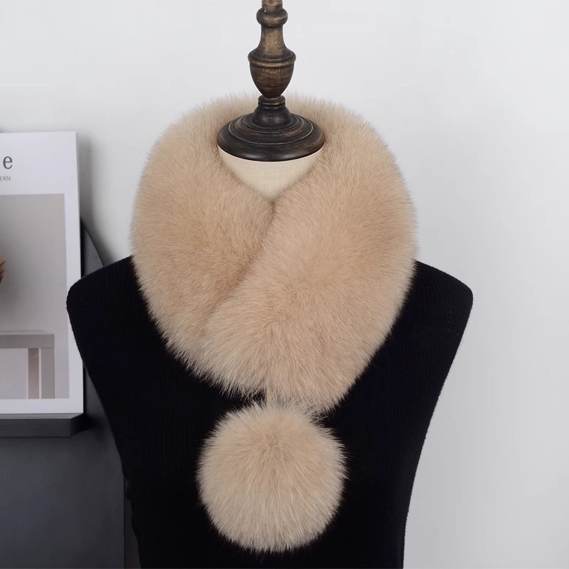 Ženski šal od umjetne lisice, warp pleten, topao zimski stil, svjež i sladak