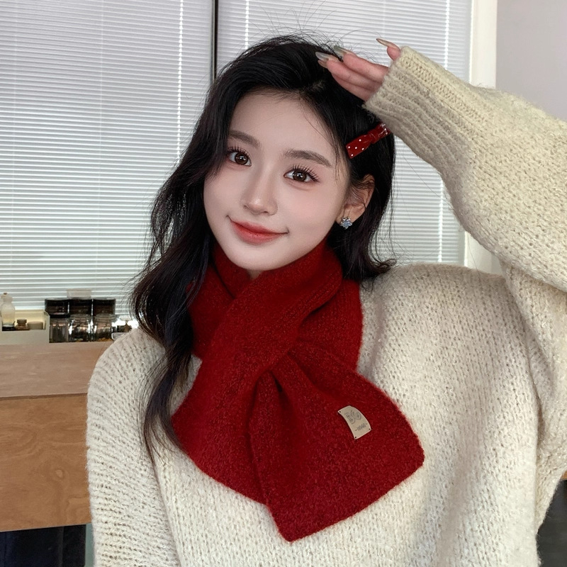 Korejskog stila pleteni šal, warp knit tehnika, topao zimi, Jingzhu