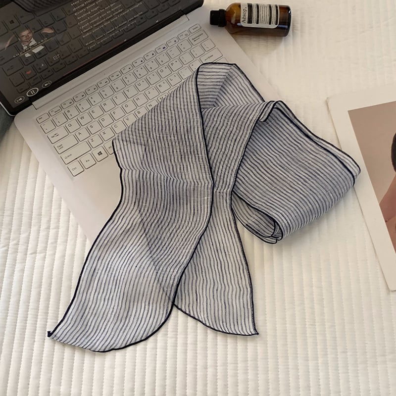 Εσάρπα καρό από βαμβάκι-λίνου, πλεκτή με ύφανση κατά μήκος, φθινοπωρινό στυλ (Ύφανση με οριζόντιες νήματα; Βαμβάκι και λίνου; Βαμβάκι; Λινό)