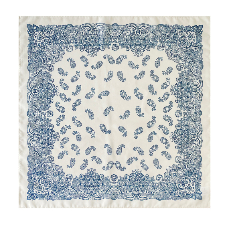 Damski šal od pamuka i svile, Plain pletena tkanina, mali kvadrat, ljeto — Su Silk (Tkanina: pamuk i svila; Pleteni: Plain; Oblik: mali kvadrat; Sezona: ljeto; Značka: Su Silk)