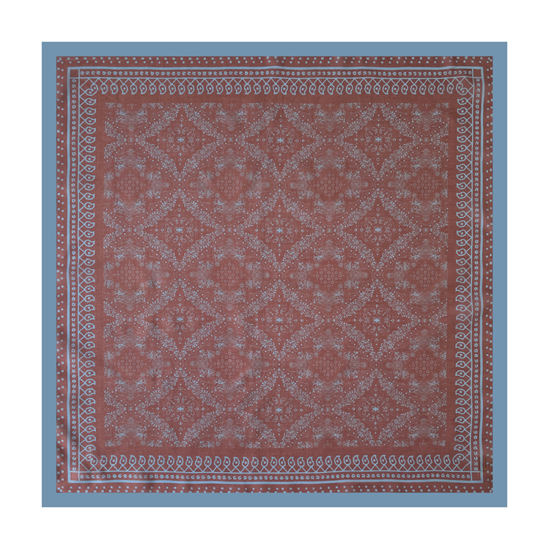 Damski šal od pamuka i svile, Plain pletena tkanina, mali kvadrat, ljeto — Su Silk (Tkanina: pamuk i svila; Pleteni: Plain; Oblik: mali kvadrat; Sezona: ljeto; Značka: Su Silk)