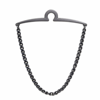 Lantisor pentru cravată și ac de rever, accesoriu geometric electroplatinat minimalist, unisex