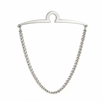 Lantisor pentru cravată și ac de rever, accesoriu geometric electroplatinat minimalist, unisex