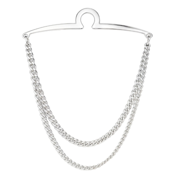 Lantisor pentru cravată și ac de rever, accesoriu geometric electroplatinat minimalist, unisex