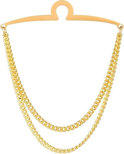 Lantisor pentru cravată și ac de rever, accesoriu geometric electroplatinat minimalist, unisex