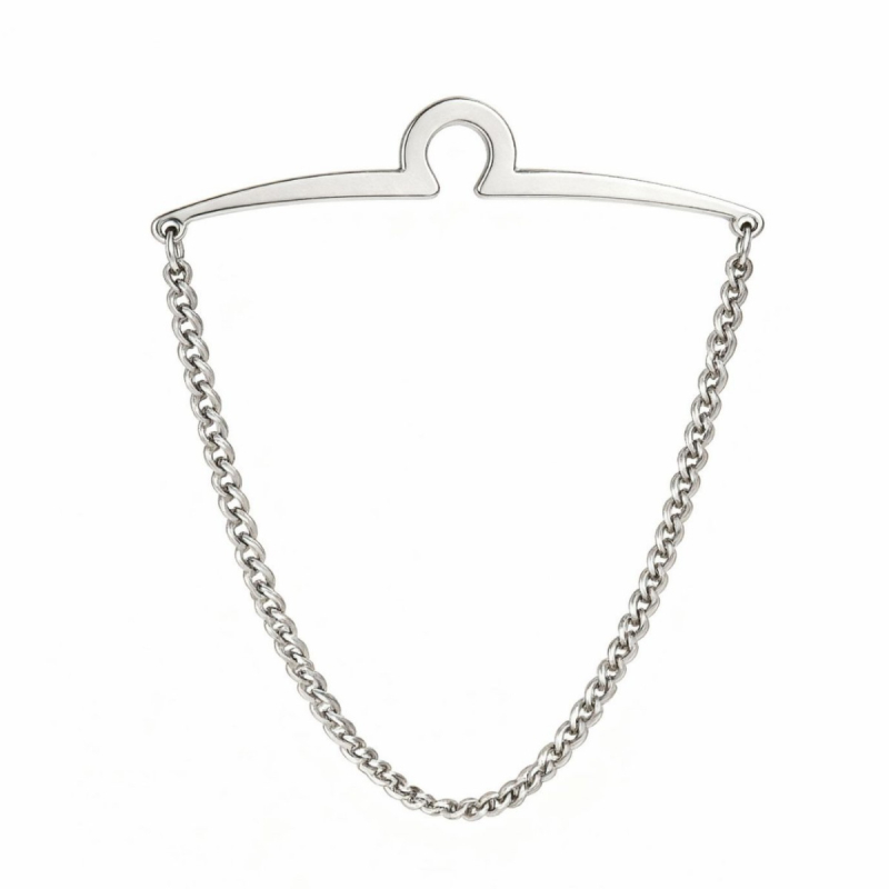 Kakla šalles ķēde un reveru pīnīte, minimālistisks unisex ģeometrisks elektroplātēts aksesuārs