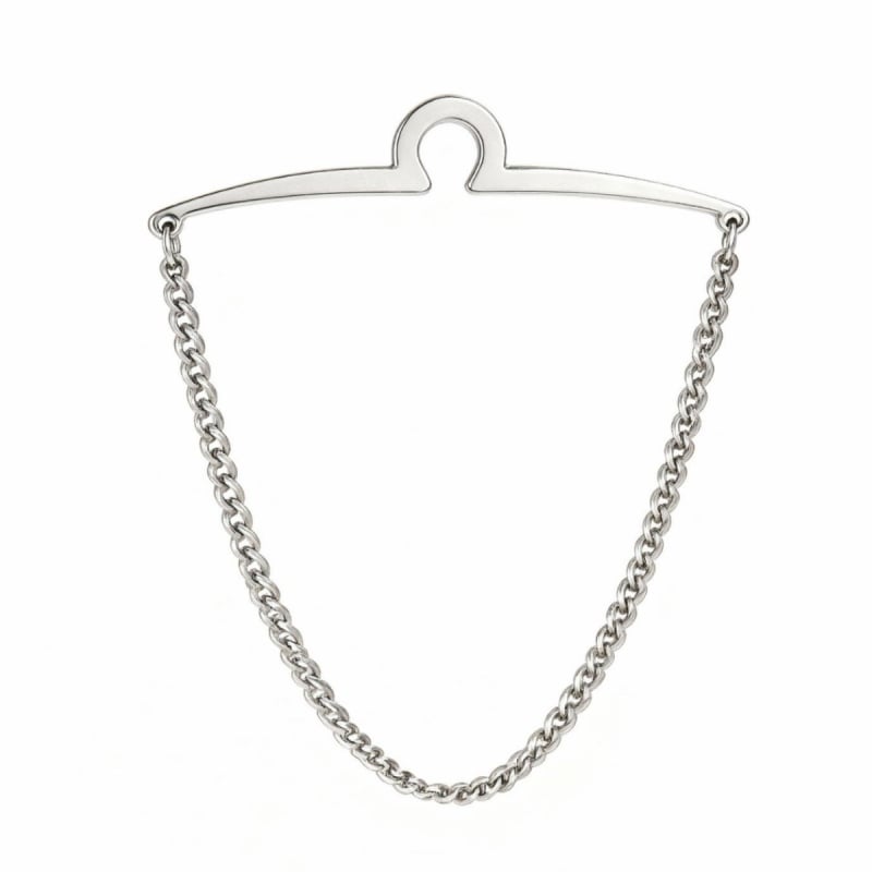 Lantisor pentru cravată și ac de rever, accesoriu geometric electroplatinat minimalist, unisex