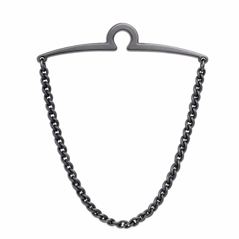 Lantisor pentru cravată și ac de rever, accesoriu geometric electroplatinat minimalist, unisex