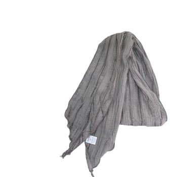 Šal od pamuka i lana s otiskom, warp-knit tkanje, ljeto izdanje, literarno retro stil