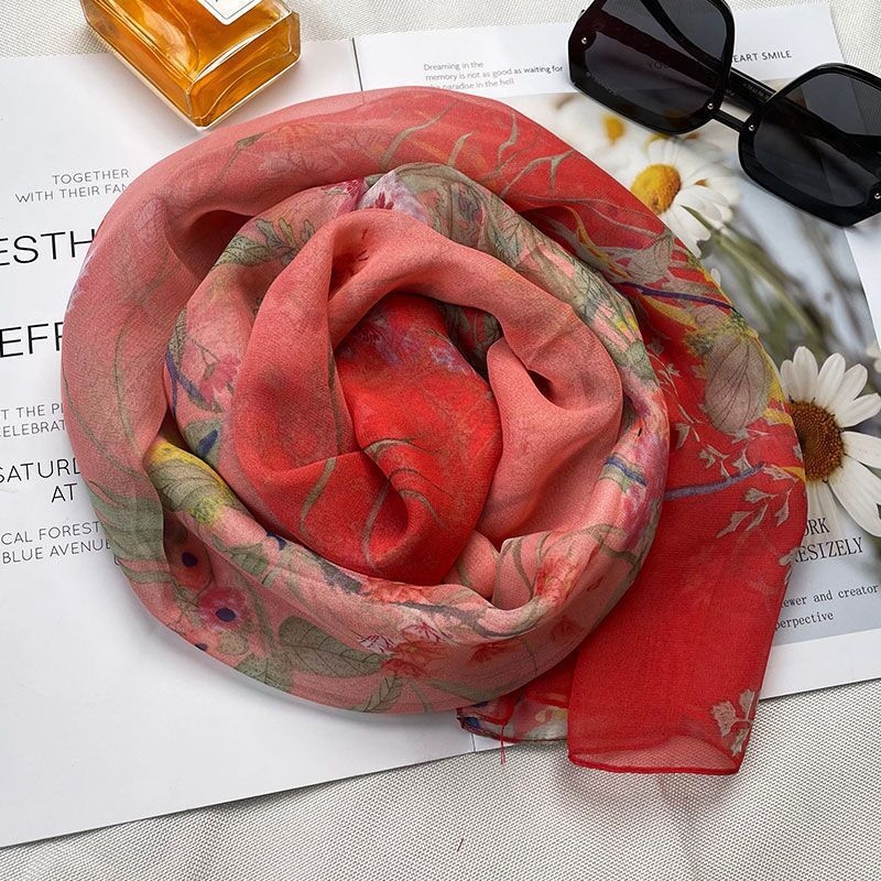 Georgette šal za proljeće, otisak, stil Fashion Commuter