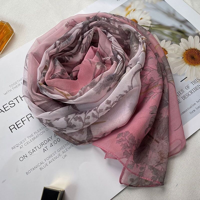 Georgette šal za proljeće, otisak, stil Fashion Commuter