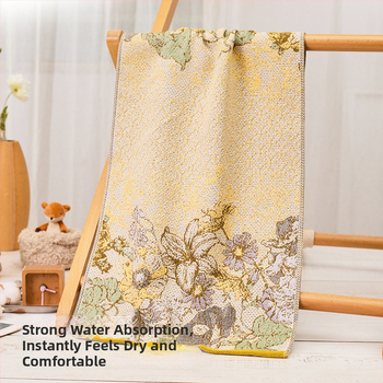 Prosop de față din bumbac 100% țesut gază, Arsof/elis, absorbant, fără scame, 80–100 g, 32 fire, jacquard