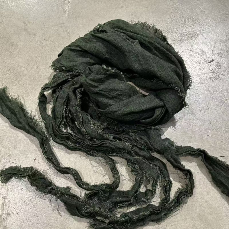 Sn233 Șal din in vopsit prin fir, cu curea — Multifuncțional, retro mix‑and‑match, pentru iarnă și toamnă, lansare toamnă 2025