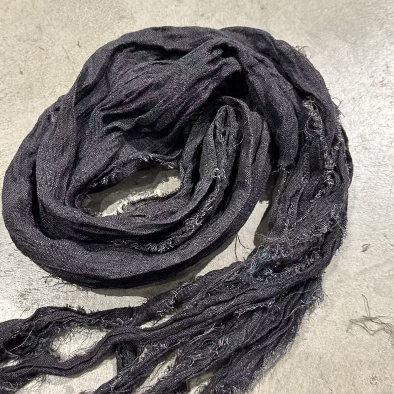 Sn233 Șal din in vopsit prin fir, cu curea — Multifuncțional, retro mix‑and‑match, pentru iarnă și toamnă, lansare toamnă 2025