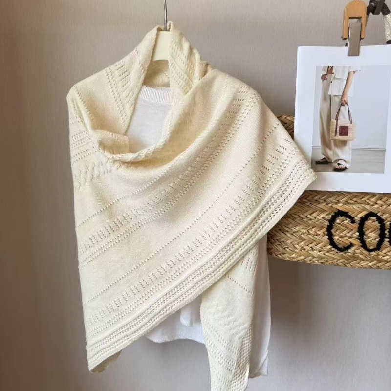 Ženski vuneni trokutasti šal, monohromatski uzorak, warp-knit tkanina, Jacquard obrada, održava toplinu