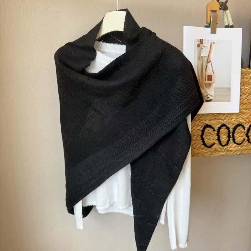 Ženski vuneni trokutasti šal, monohromatski uzorak, warp-knit tkanina, Jacquard obrada, održava toplinu