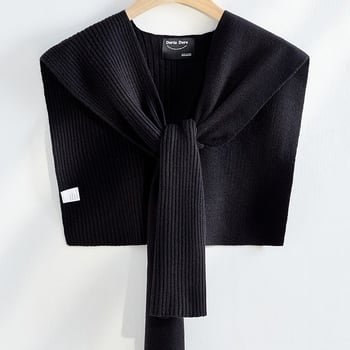 Σάλι γραφείου, μονόχρωμο, γυναικείο πλεκτό κάλυμμα ώμων (Υλικό: ακρυλικό νήμα/τεχνητή μαλλί; Φύλο: Γυναίκες; Εποχή: Φθινόπωρο)