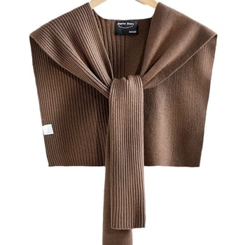 Σάλι γραφείου, μονόχρωμο, γυναικείο πλεκτό κάλυμμα ώμων (Υλικό: ακρυλικό νήμα/τεχνητή μαλλί; Φύλο: Γυναίκες; Εποχή: Φθινόπωρο)