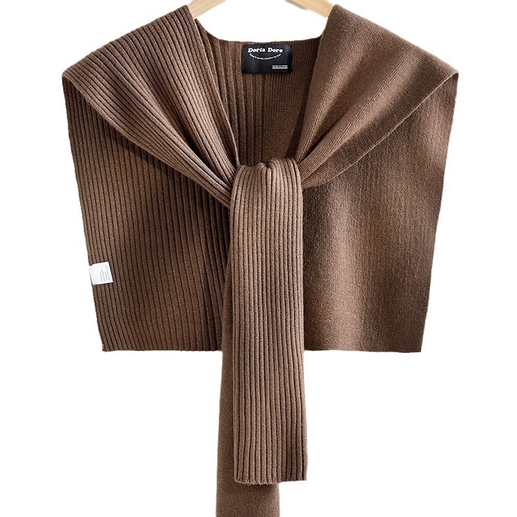 Σάλι γραφείου, μονόχρωμο, γυναικείο πλεκτό κάλυμμα ώμων (Υλικό: ακρυλικό νήμα/τεχνητή μαλλί; Φύλο: Γυναίκες; Εποχή: Φθινόπωρο)