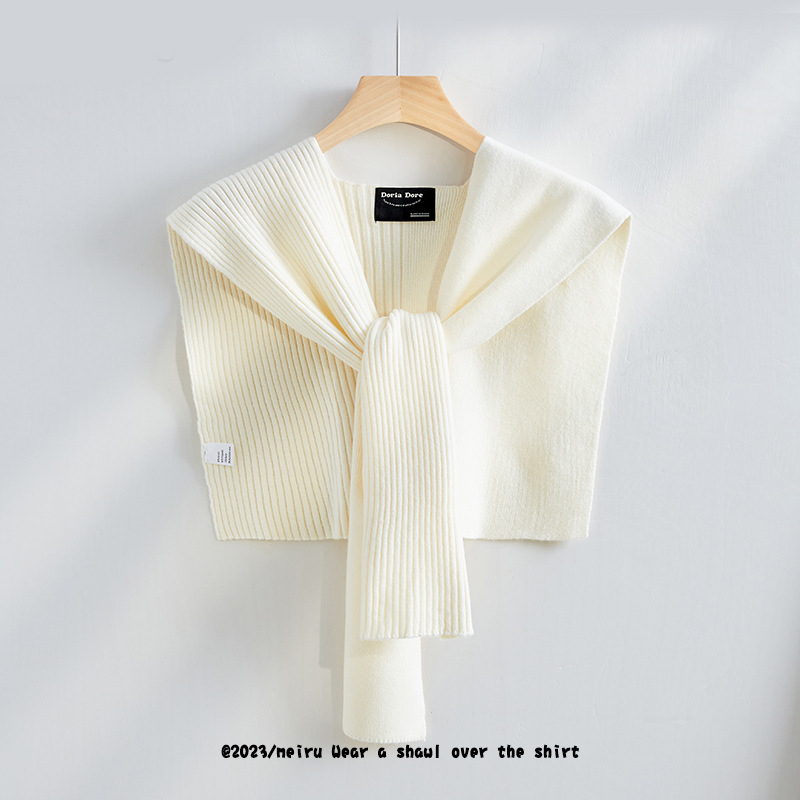 Σάλι γραφείου, μονόχρωμο, γυναικείο πλεκτό κάλυμμα ώμων (Υλικό: ακρυλικό νήμα/τεχνητή μαλλί; Φύλο: Γυναίκες; Εποχή: Φθινόπωρο)