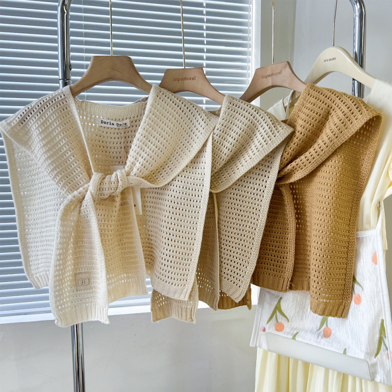 Pleteni šal za žene – dekorativni dodatak, stil japanski i korejski sladak, produžen; Materijal: pletenina; Način tkanja: warp knitting; Uzorak: razne opcije