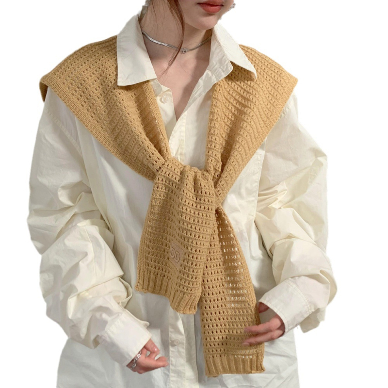 Pleteni šal za žene – dekorativni dodatak, stil japanski i korejski sladak, produžen; Materijal: pletenina; Način tkanja: warp knitting; Uzorak: razne opcije