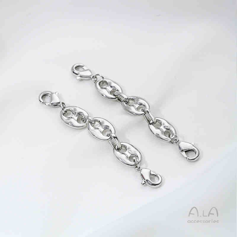 Produžna ogrlica s japanskim lancem, dvostruko kopčanje, pozlaćeni legirani materijal, originalni dizajn, dodatak za ogrlicu s perlama