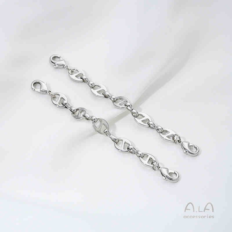 Produžna ogrlica s japanskim lancem, dvostruko kopčanje, pozlaćeni legirani materijal, originalni dizajn, dodatak za ogrlicu s perlama