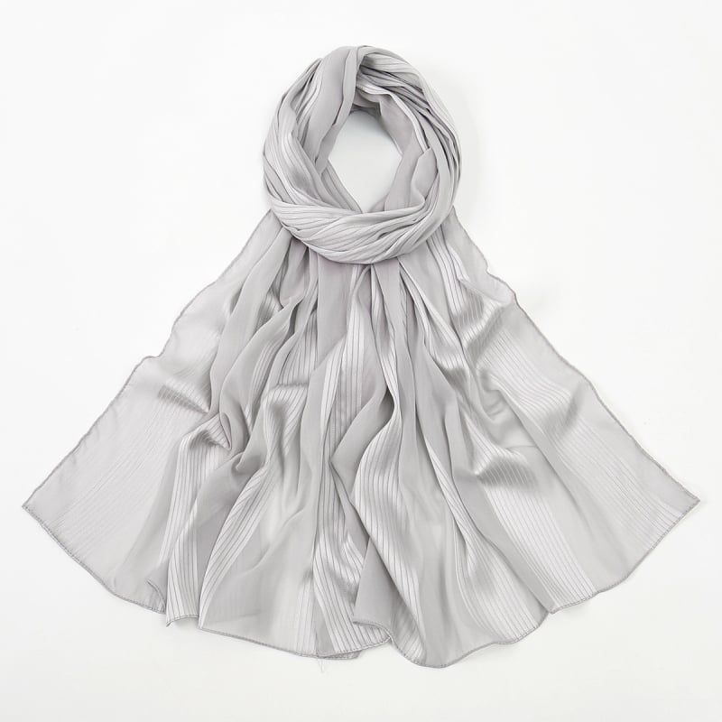 Šal-turban od modalnog šifona, prozračan, elastičan, s perlama (Veličina 180×75 cm)