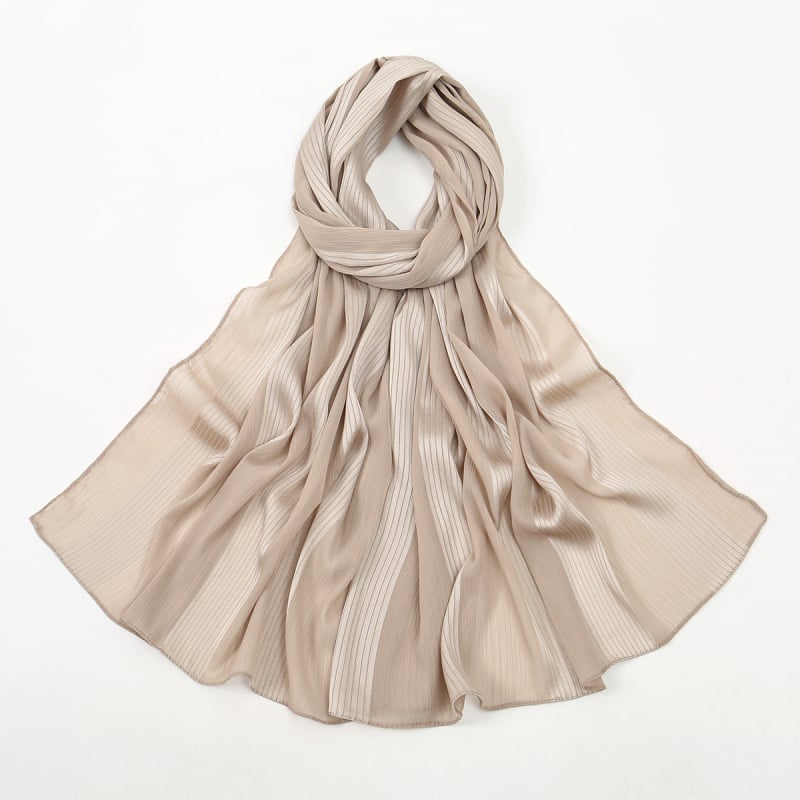 Šal-turban od modalnog šifona, prozračan, elastičan, s perlama (Veličina 180×75 cm)