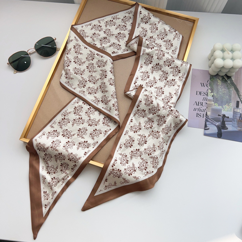 Francuski retro dugi šal za žene, twill tkanina, 100% poliester, otisak, ljetna upotreba