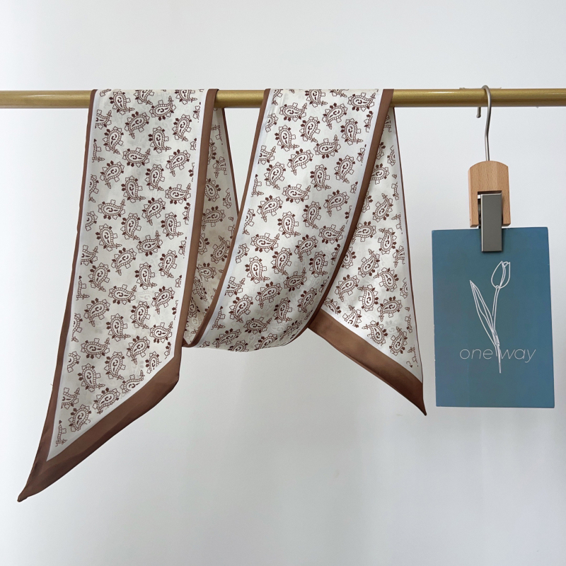 Francuski retro dugi šal za žene, twill tkanina, 100% poliester, otisak, ljetna upotreba
