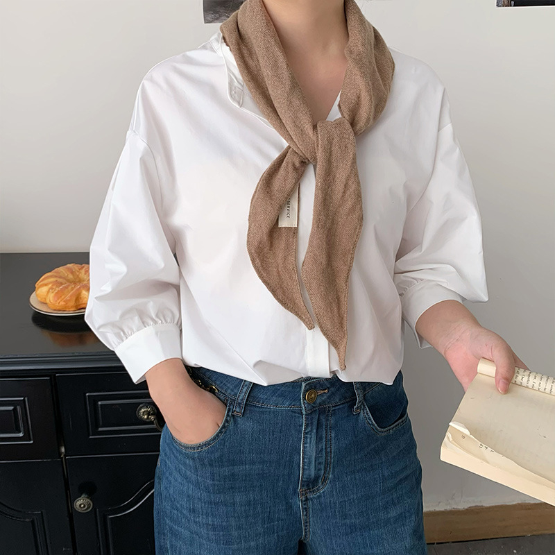 Hosszú női selyemsál - nyár, új selyemsatén, sima szövés, friss és édes stílus