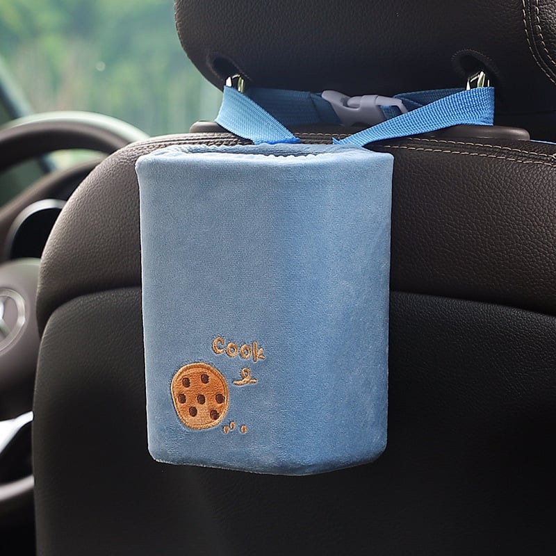 Автомобилна кутия за салфетки с плюшено кученце - закачваща се за облегалката, персонализиране налично; материал: плюш; приложение: вътре в автомобила; живот на продукта: 3–5 години; марка: Abu and Cotton