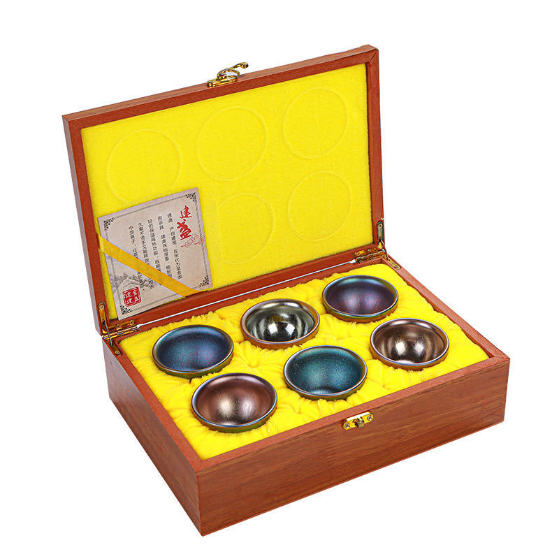 Jianzhan tējas krūzes komplekts pāriem ar apakšglazūras krāsu, dāvanu kastīte, pielāgošana pieejama, mūsdienīgs minimālisma stils