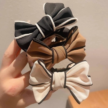 Clip de păr cu funda în model de fluture pentru coc și coadă de cal înalt — accesoriu pentru copii, clips în formă de rechin (Primăvara 2025)