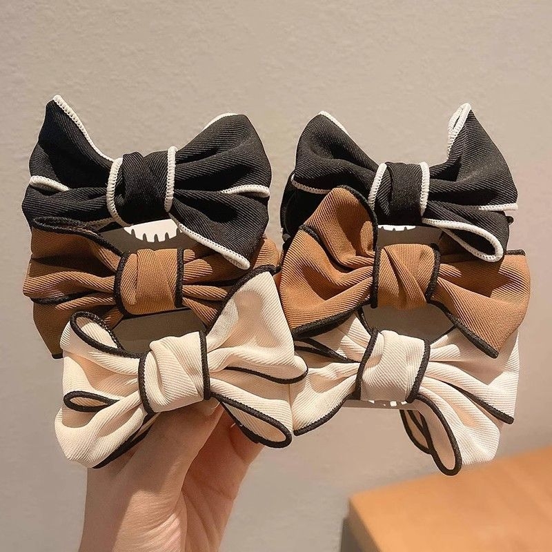 Clip de păr cu funda în model de fluture pentru coc și coadă de cal înalt — accesoriu pentru copii, clips în formă de rechin (Primăvara 2025)