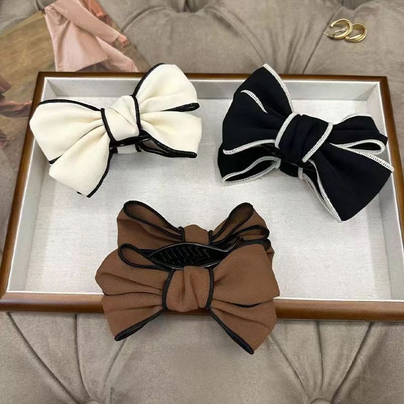 Clip de păr cu funda în model de fluture pentru coc și coadă de cal înalt — accesoriu pentru copii, clips în formă de rechin (Primăvara 2025)