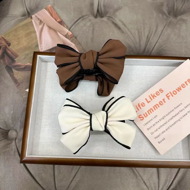 Clip de păr cu funda în model de fluture pentru coc și coadă de cal înalt — accesoriu pentru copii, clips în formă de rechin (Primăvara 2025)