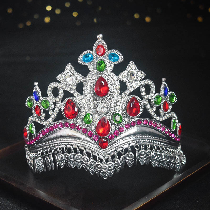 Nakit za glavu – legura s listovima, retro ženski boho stil za pozornicu (Materijal: Legura; Čistoća: cink Legura; Stil: Retro, Ženski; Vrsta kristala: Rhinestone glass; Obrada: elektroplatiranje)