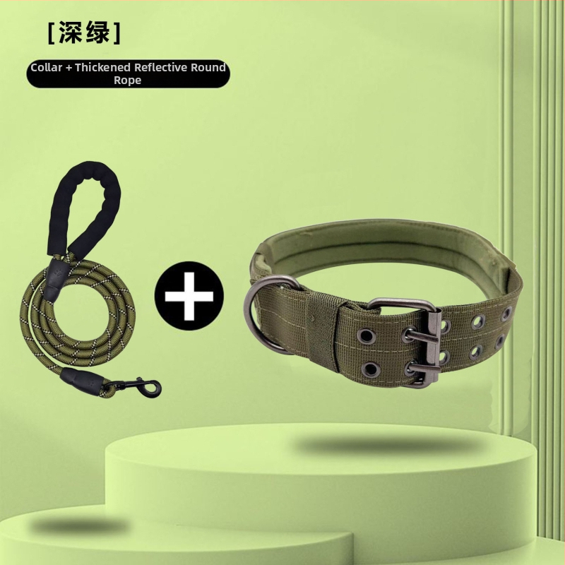 Комплект нашийник и каишка за кучета Shuangxi – регулируем, без задушаване, с възможност за персонализация