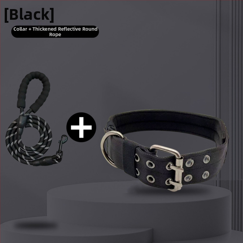 Комплект нашийник и каишка за кучета Shuangxi – регулируем, без задушаване, с възможност за персонализация