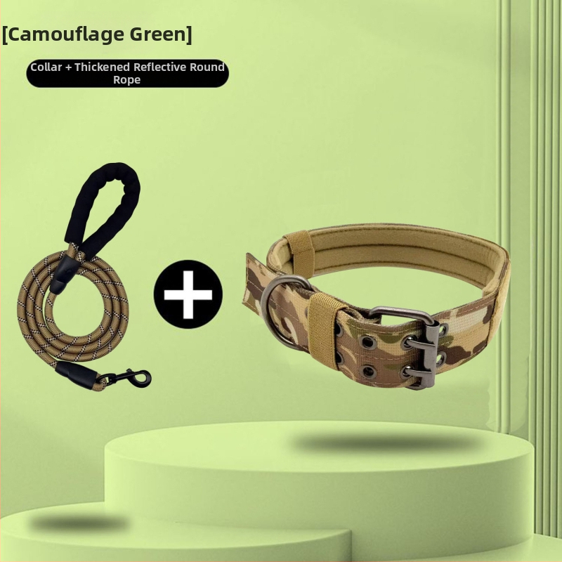 Комплект нашийник и каишка за кучета Shuangxi – регулируем, без задушаване, с възможност за персонализация