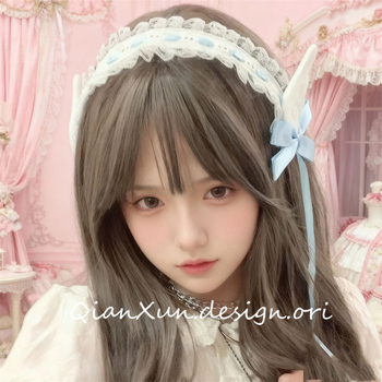 Bentiță pentru păr cu aripi de înger, lucrată manual, pentru copii — Model ceresc: stele, soare și lună, nori, univers