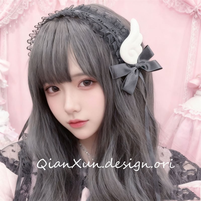 Bentiță pentru păr cu aripi de înger, lucrată manual, pentru copii — Model ceresc: stele, soare și lună, nori, univers