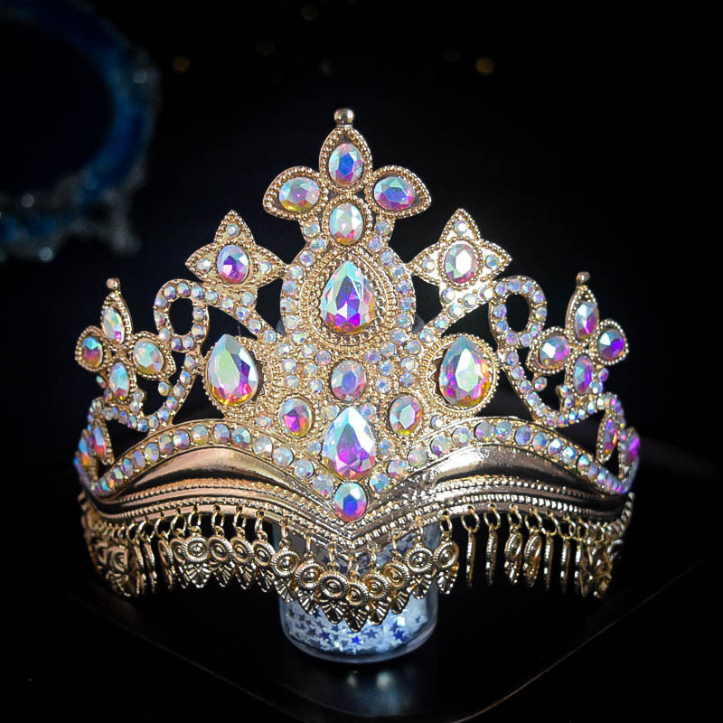 Kapa za glavu od cinkovog zliatka, vintage cvjetna kruna sa rhinestones kristalima, inspirirano ujgurskim etničkim plesom, boemski scenografski dodatak