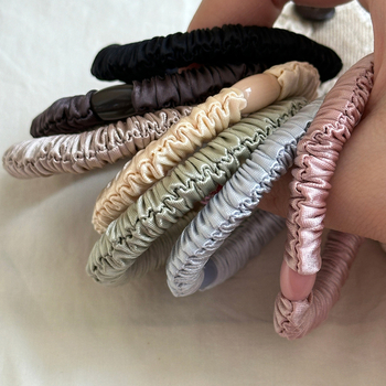 Xy-2386 Maca Baka Korėjiečio stiliaus rankų darbo audinio plaukų gumelė, aukštas elastingumas