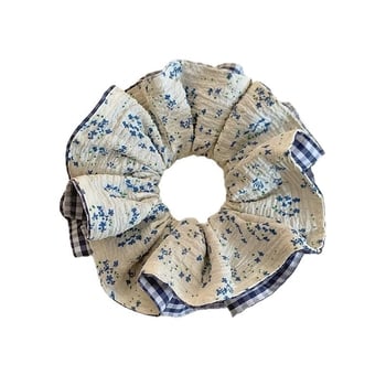Gumica za kosu scrunchie s dvostrukim dizajnom, tkanina, ručna izrada, korejski stil, visoka elastičnost, Diqian 440