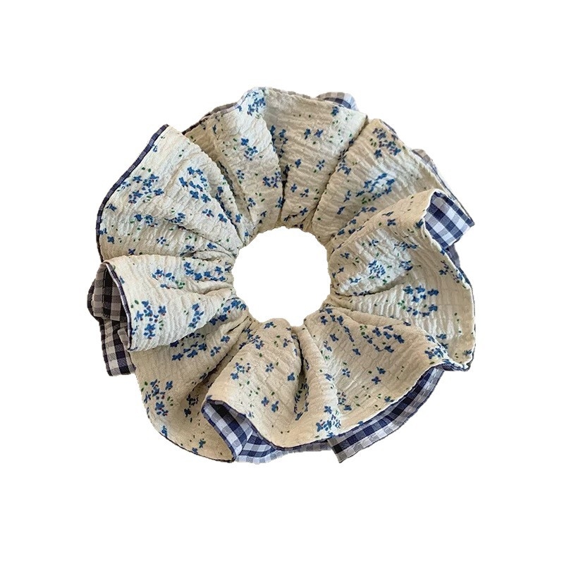 Gumica za kosu scrunchie s dvostrukim dizajnom, tkanina, ručna izrada, korejski stil, visoka elastičnost, Diqian 440