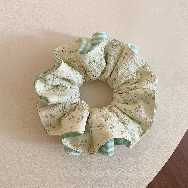 Gumica za kosu scrunchie s dvostrukim dizajnom, tkanina, ručna izrada, korejski stil, visoka elastičnost, Diqian 440